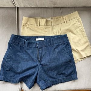 Banana Republic size 6. Khaki and denim shorts